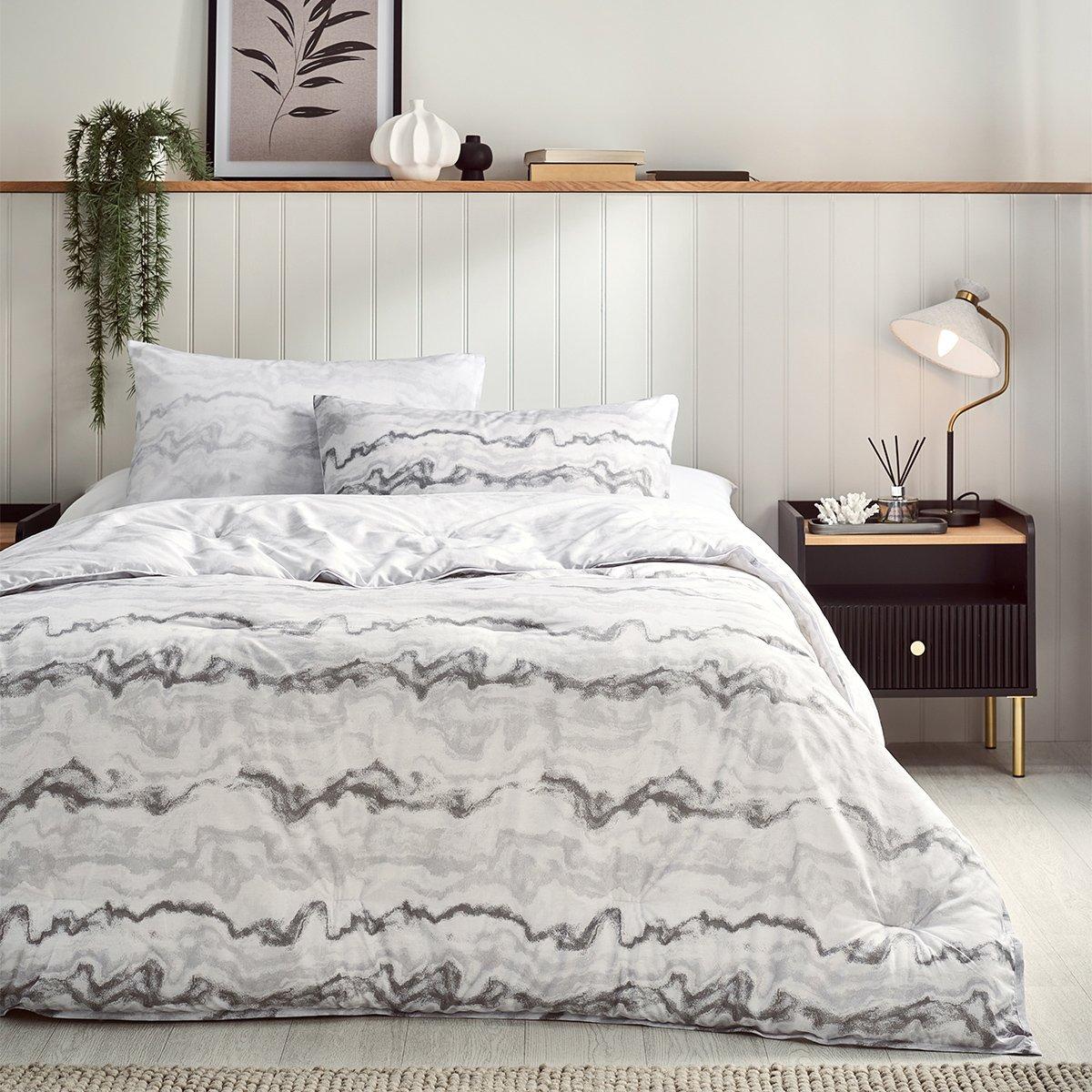 Zephyr Printed 2Pcs Comforter Set Grey 160X200 cm 