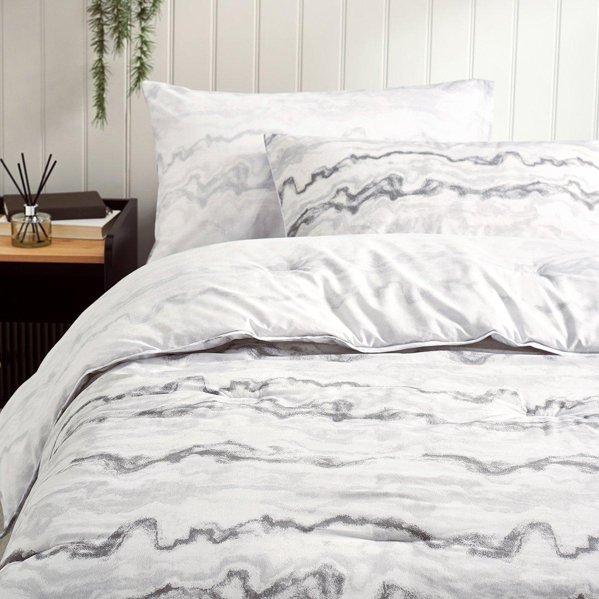 Zephyr Printed 2Pcs Comforter Set Grey 160X200 cm 