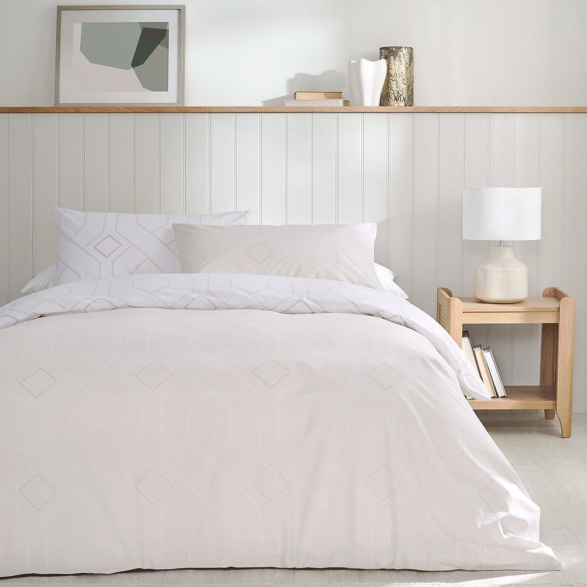 Trelis Printed 3Pcs Duvet Cover Set Ecru 240X260 cm 