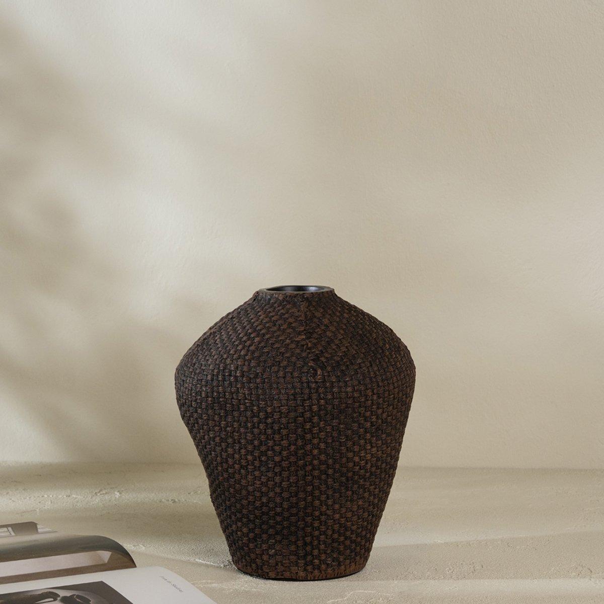 Feita Poly Vase Black 21X21X23.5 cm