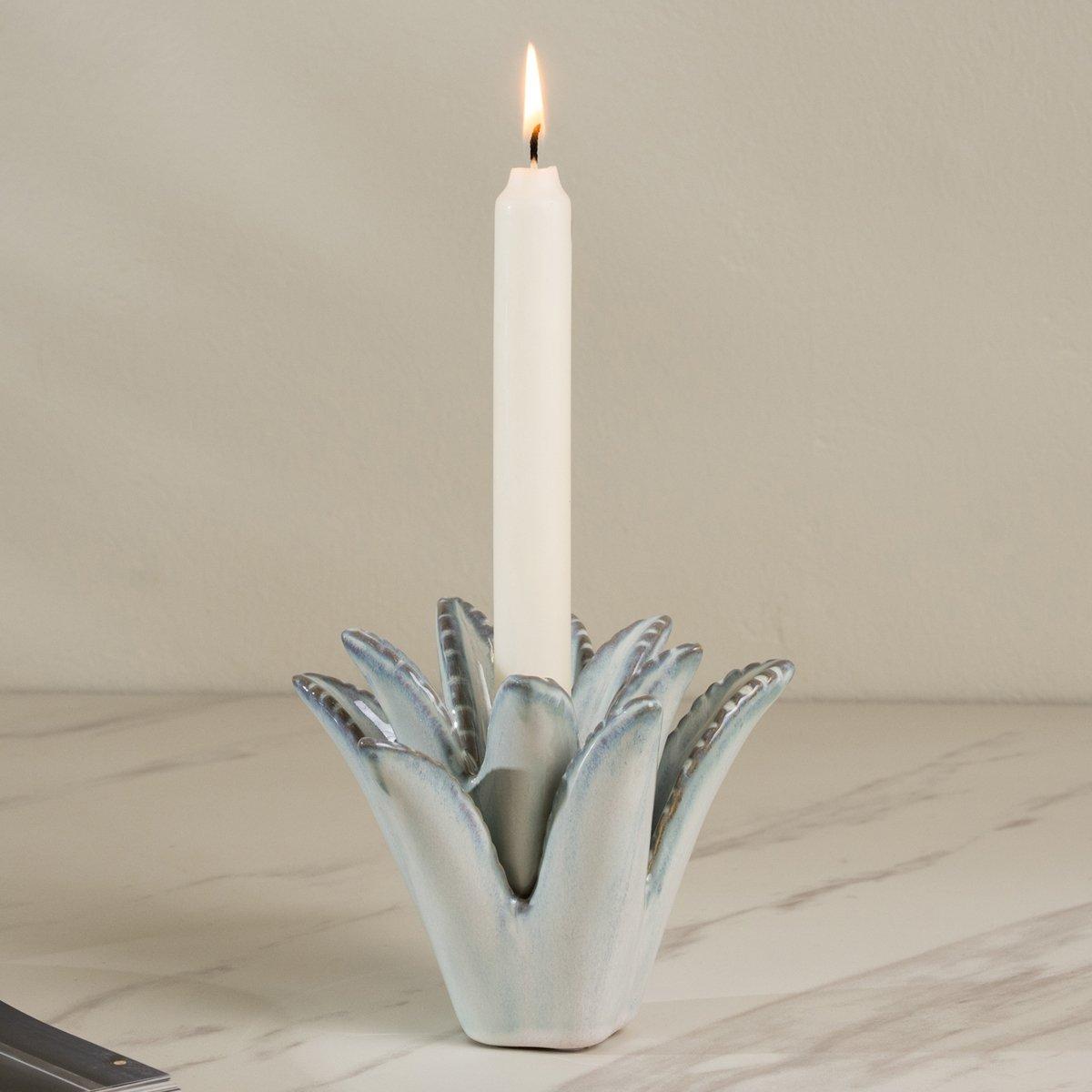 Aloe Vera Candle Holder Beige 13.5X12.2X10.5 cm