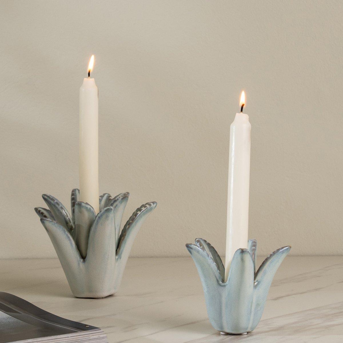 Aloe Vera Candle Holder Beige 13.5X12.2X10.5 cm