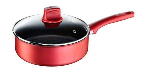 طنجرة كاراكتر مع غطاء من تيفال - ٢٤ سم – أحمر