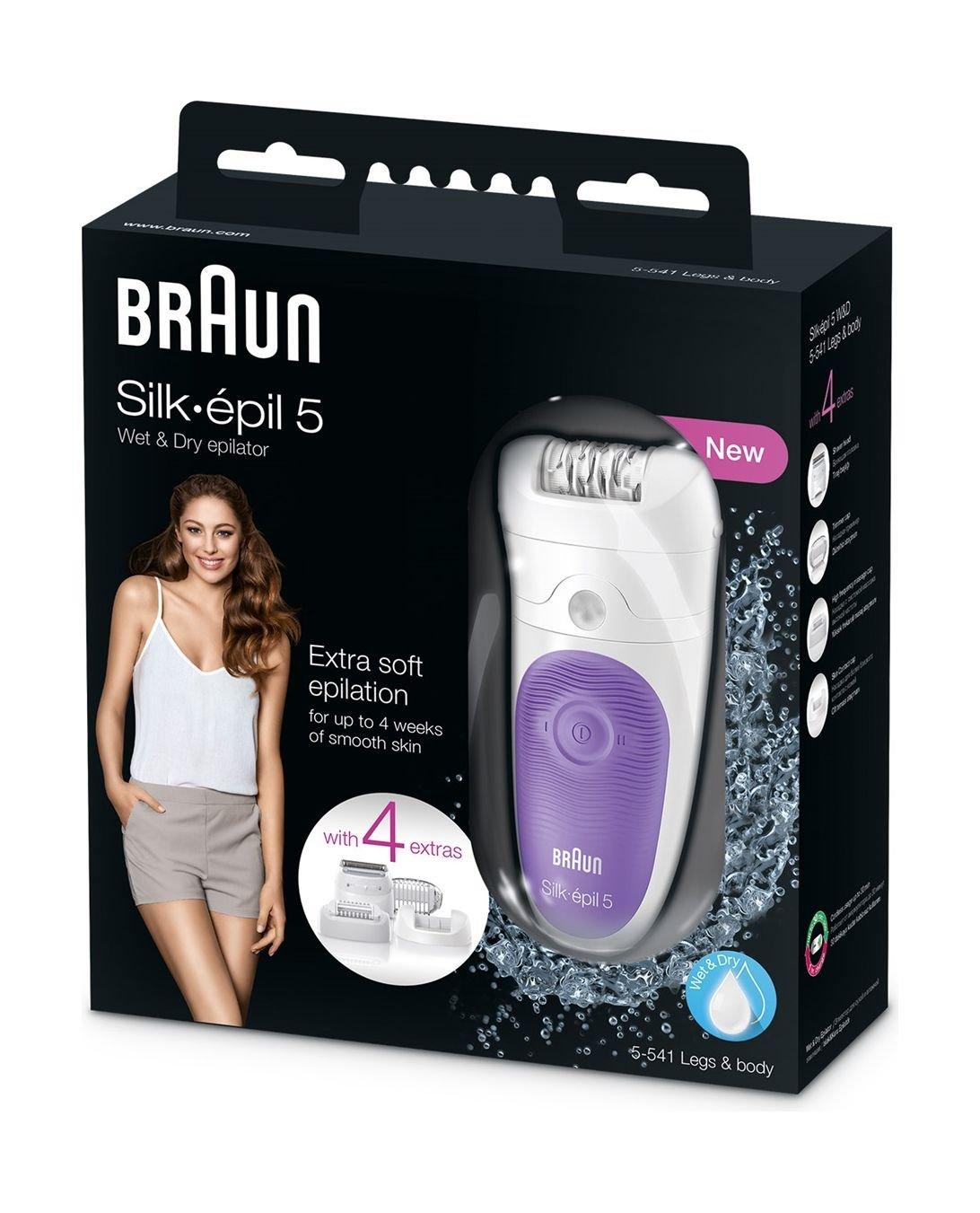 Braun Wet & Dry Silk-épil 5 Epilator (SE 5541) – Purple / White