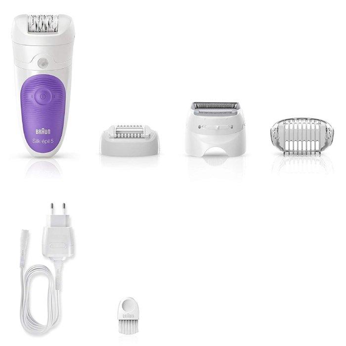 Braun Wet & Dry Silk-épil 5 Epilator (SE 5541) – Purple / White