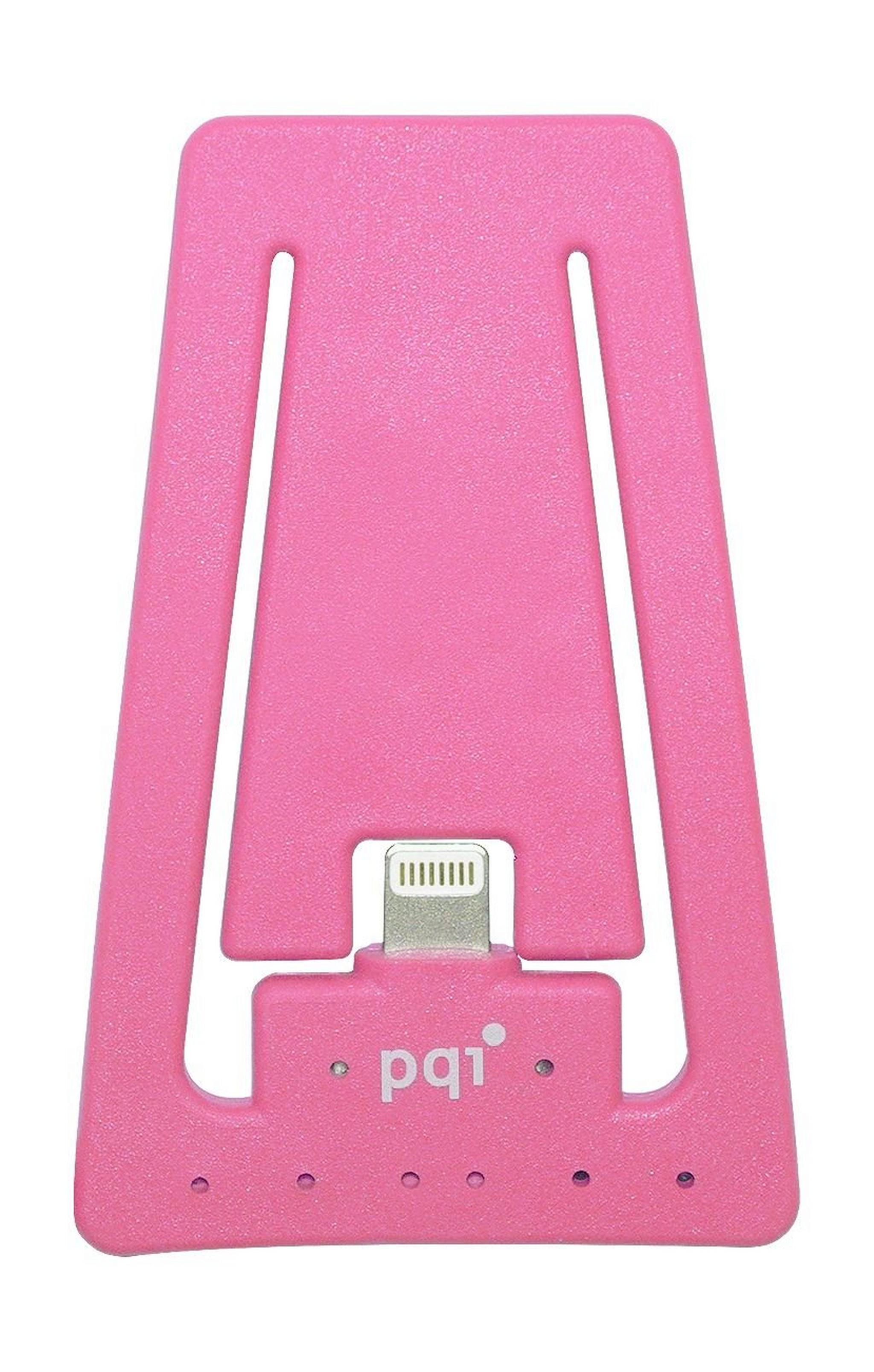 PQI Charging and Sync Lightning Cable with Stand - Pink