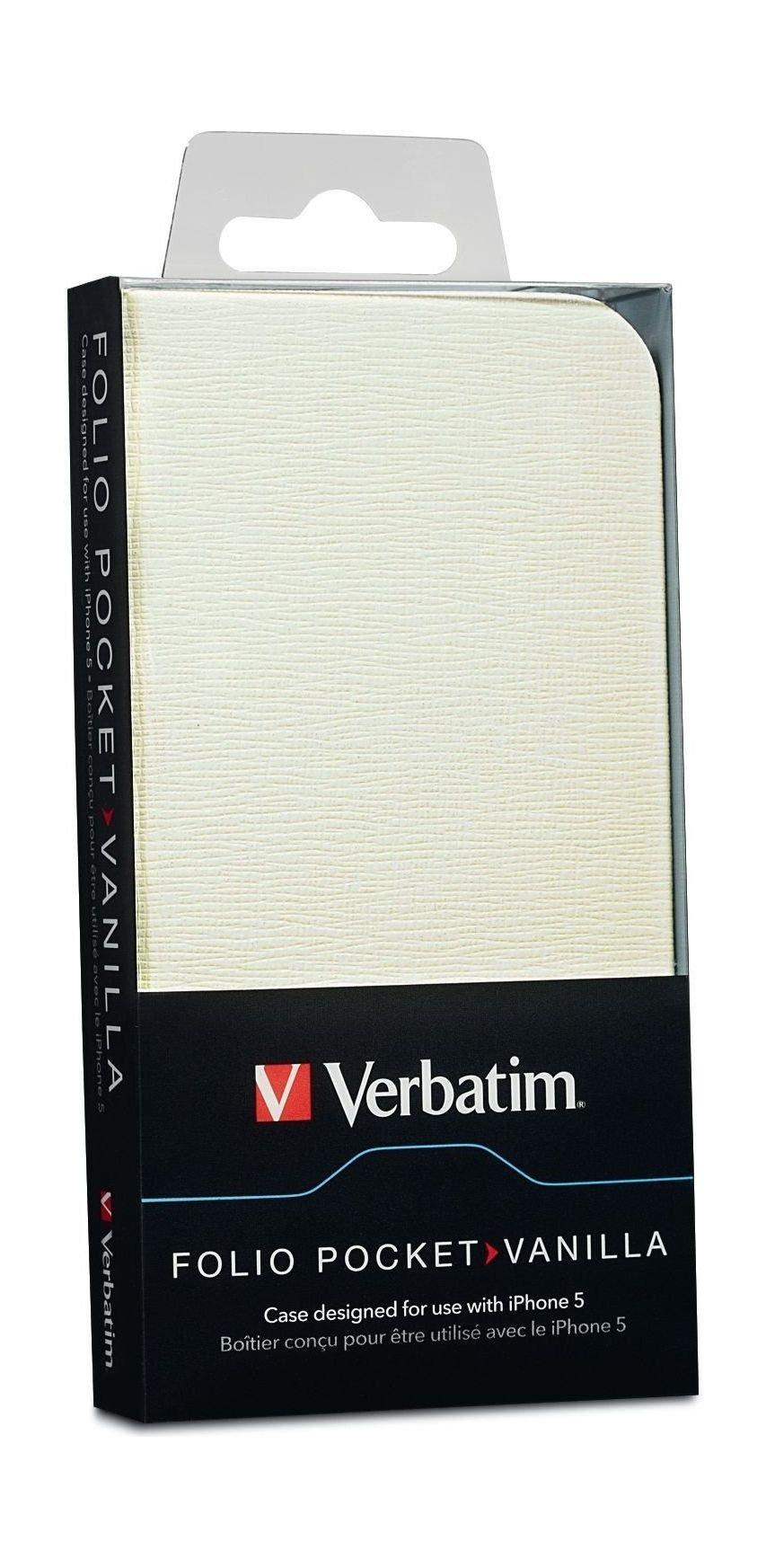 Verbatim Protective Flip Case for iPhone 5 SE (98089) - Vanilla White