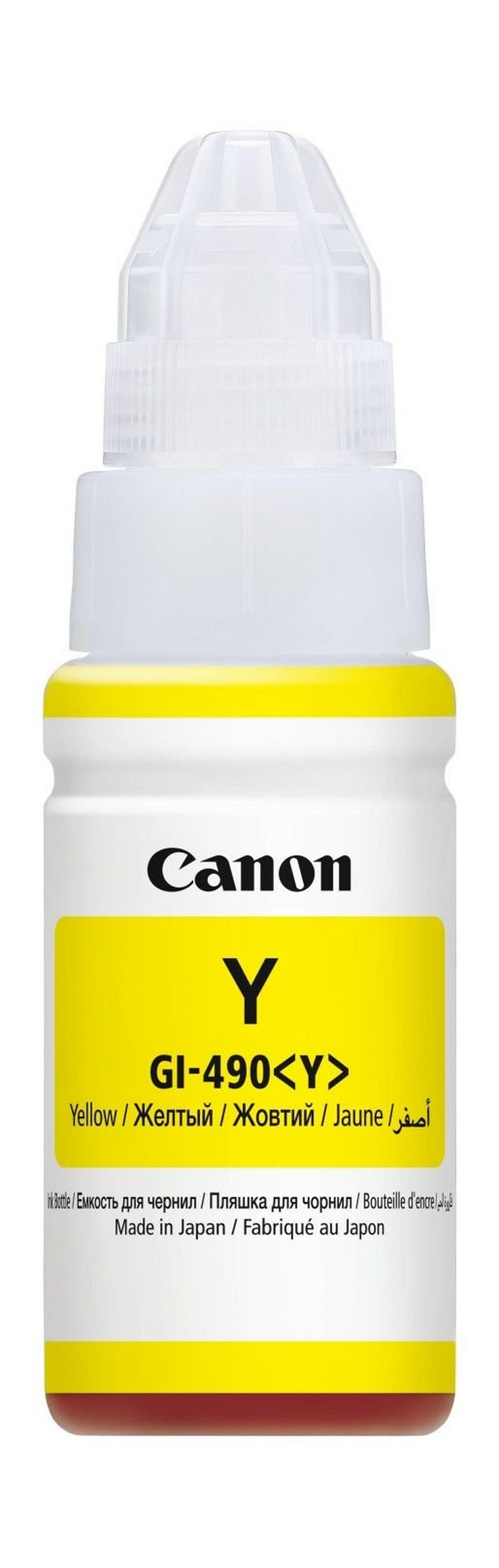 Canon GI-490 70ml Ink Bottle For Inkjet Printing (0666C001AA)- Yellow