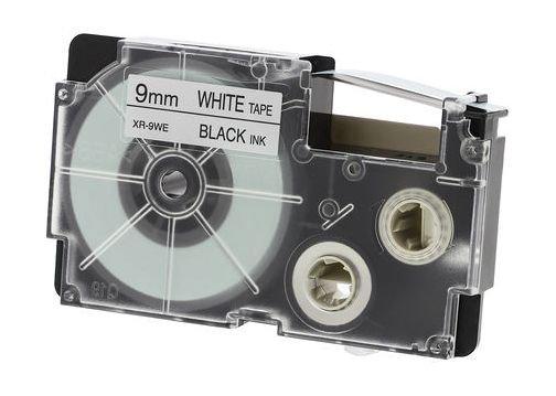 Casio 9mm Black-On-White Standard Label Tape (XR-9WE1)