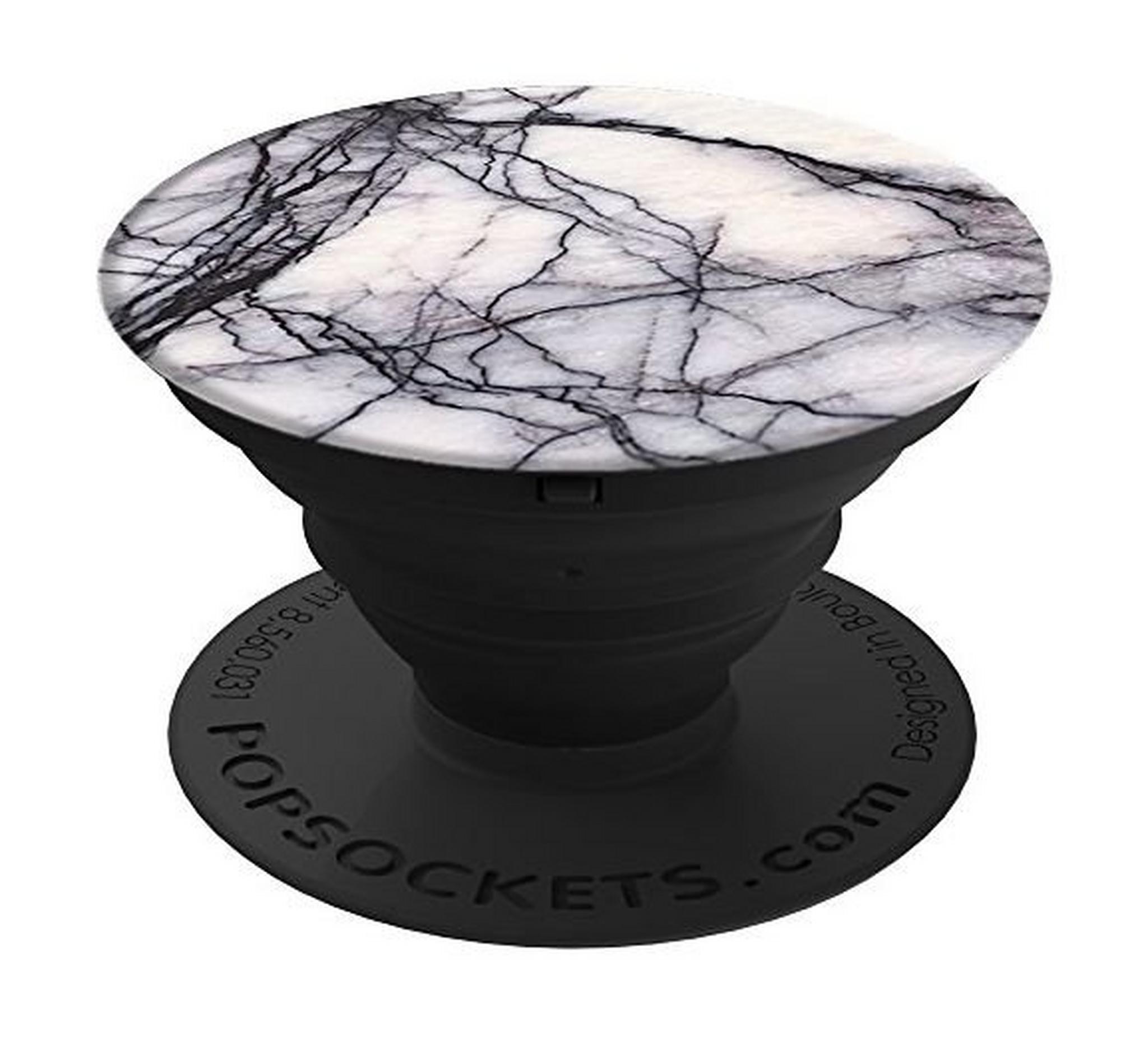 PopSocket Expanding Stand and Grip for Smartphones and Tablets – White Marble