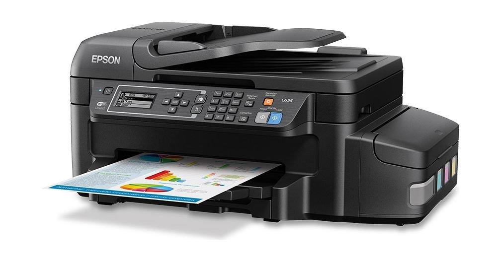 Epson L655 4-in-1 Inkjet Ink Tank System Wireless Colour Printer - Black