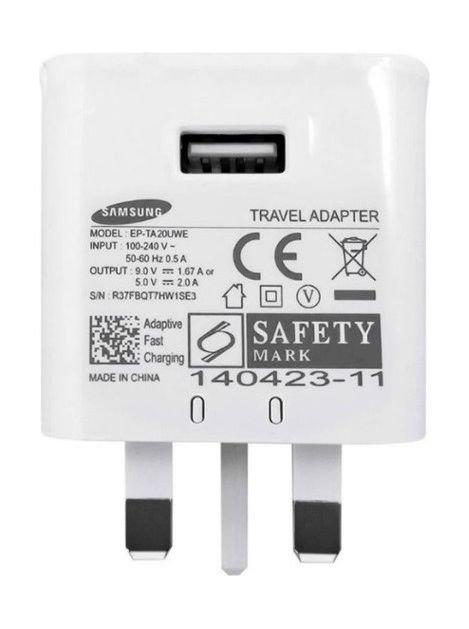 شاحن الحائط لهواتف سامسونج الذكية من سامسونج - أبيض (EP-TA20UWEUGAE)