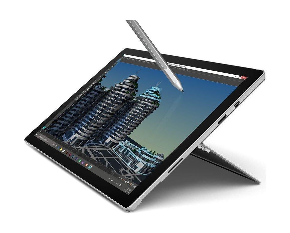 Microsoft Surface Pro 4 Core i5 8GB RAM 256GB SSD 12.3-inch Tablet Silver + Microsoft Surface Pro 4 Type Cover Keyboard + Transcend JetDrive 720 240GB SSD Storage Kit