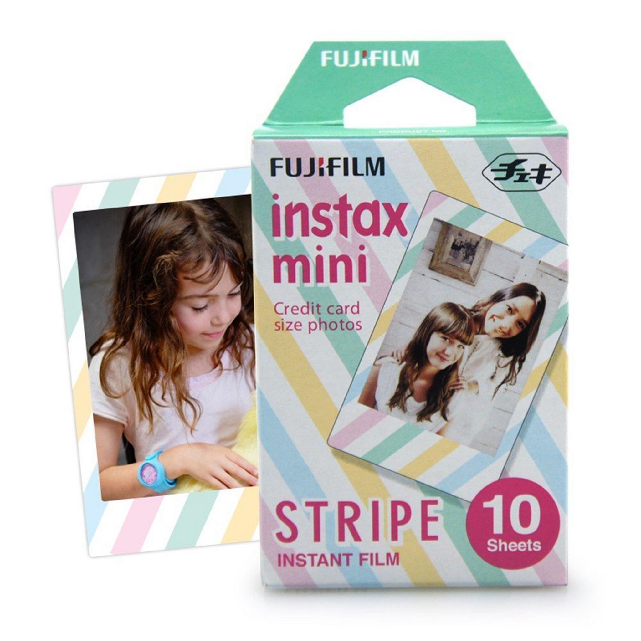 Fujifilm Instax Mini Stripe Film – 10 Sheets Per Pack
