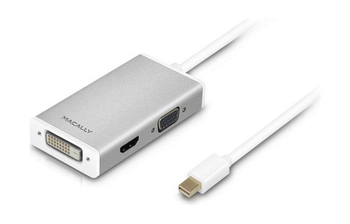 Macally Aluminum Mini DisplayPort VGA/DVI/HDMI Adapter Silver Price