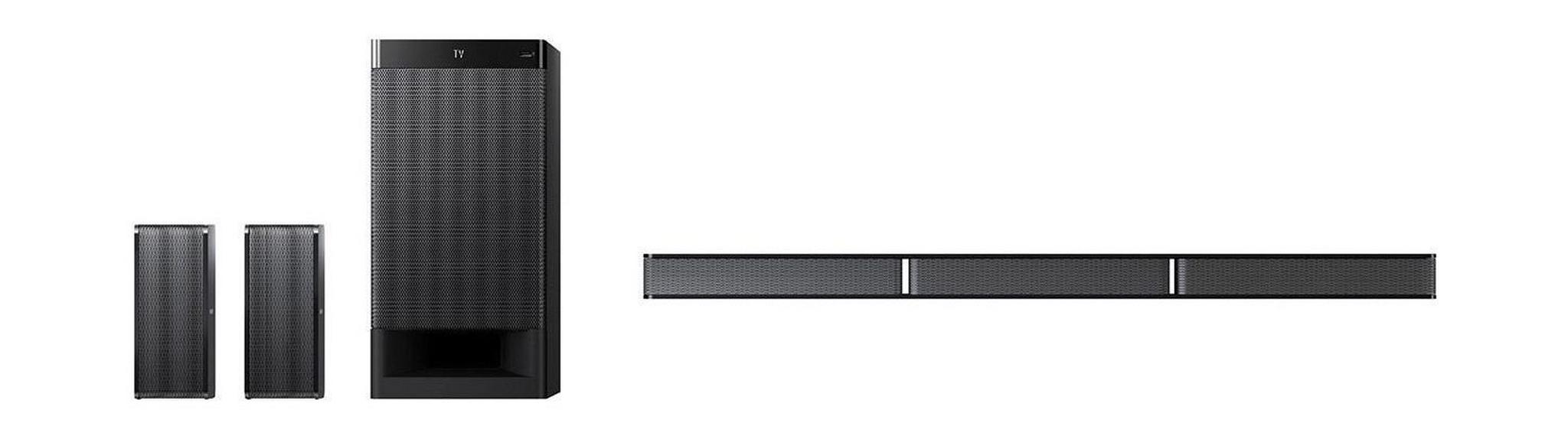 نظام المسرح المنزلي مع ساوند بار من سوني - توزيع ٥,١ قناة - قوة ٦٠٠ واط  مع تقنية بلوتوث – أسود (HT-RT3)