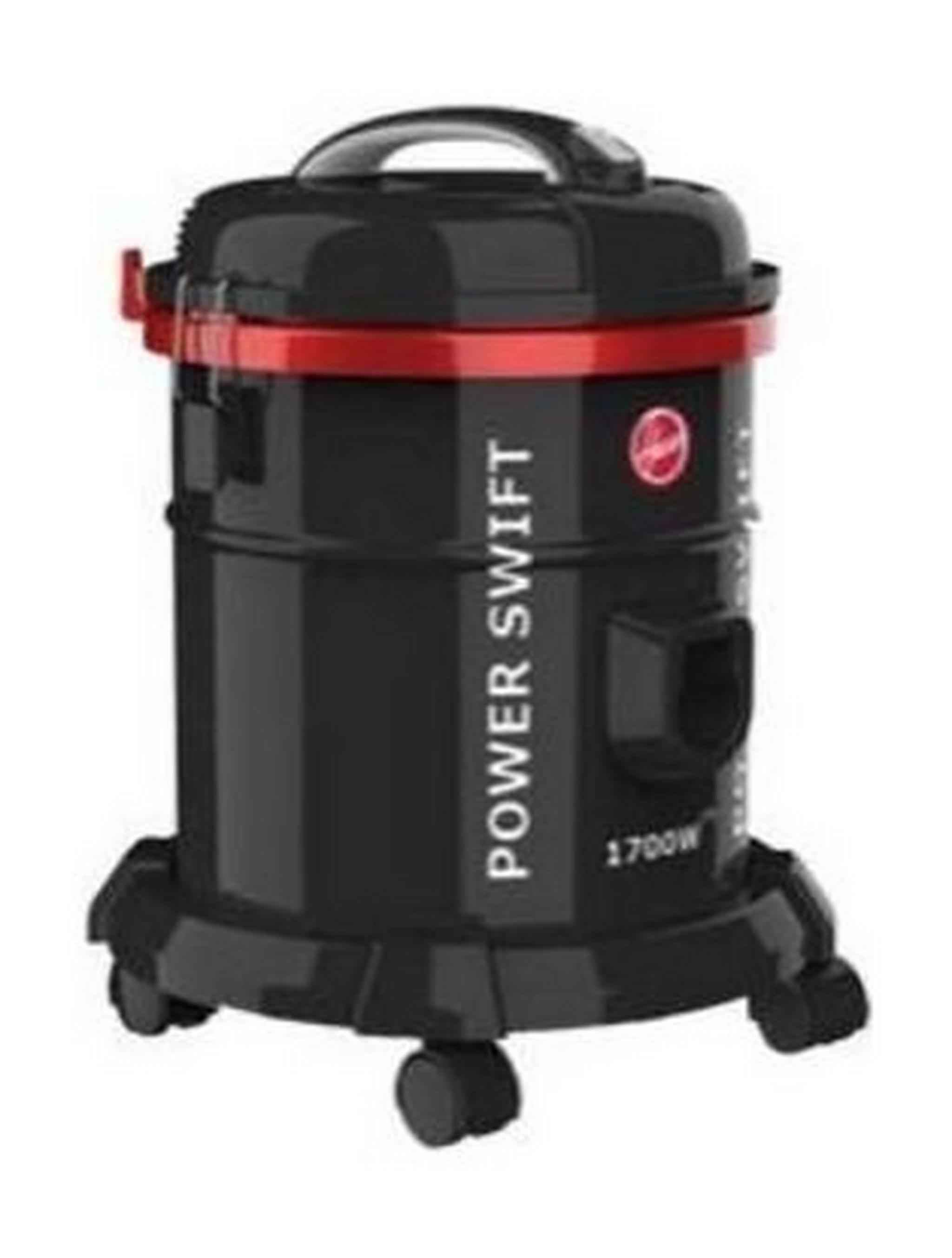 Hoover Power Swift Drum Vacuum Cleaner, 1700 W, 15 liters, HT85-T0-ME - Black