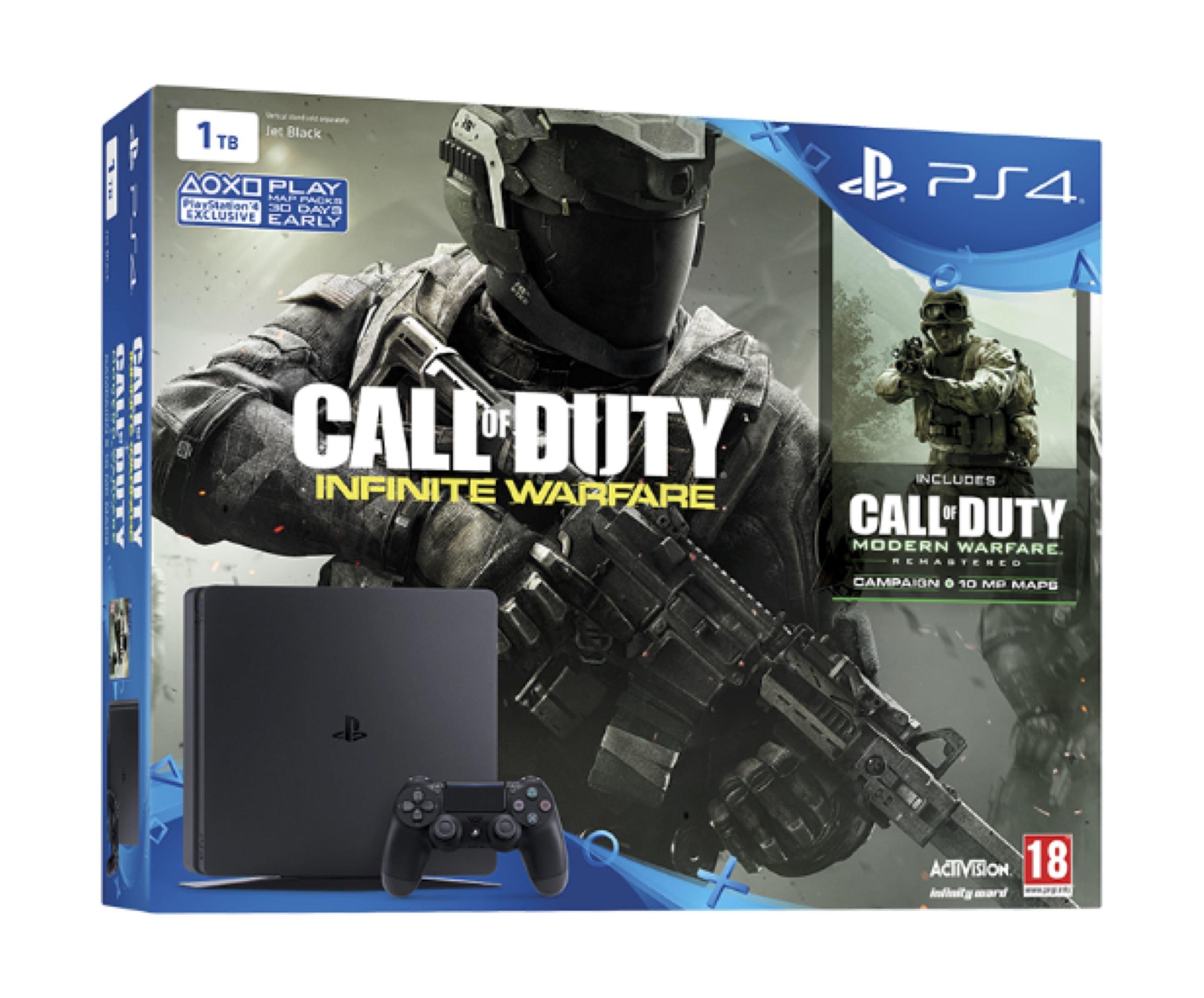Sony PS4 Slim 1TB Console + Call Of Duty: Infinite Warfare Game + Call Of Duty: Modern Warfare (Remastered) Game