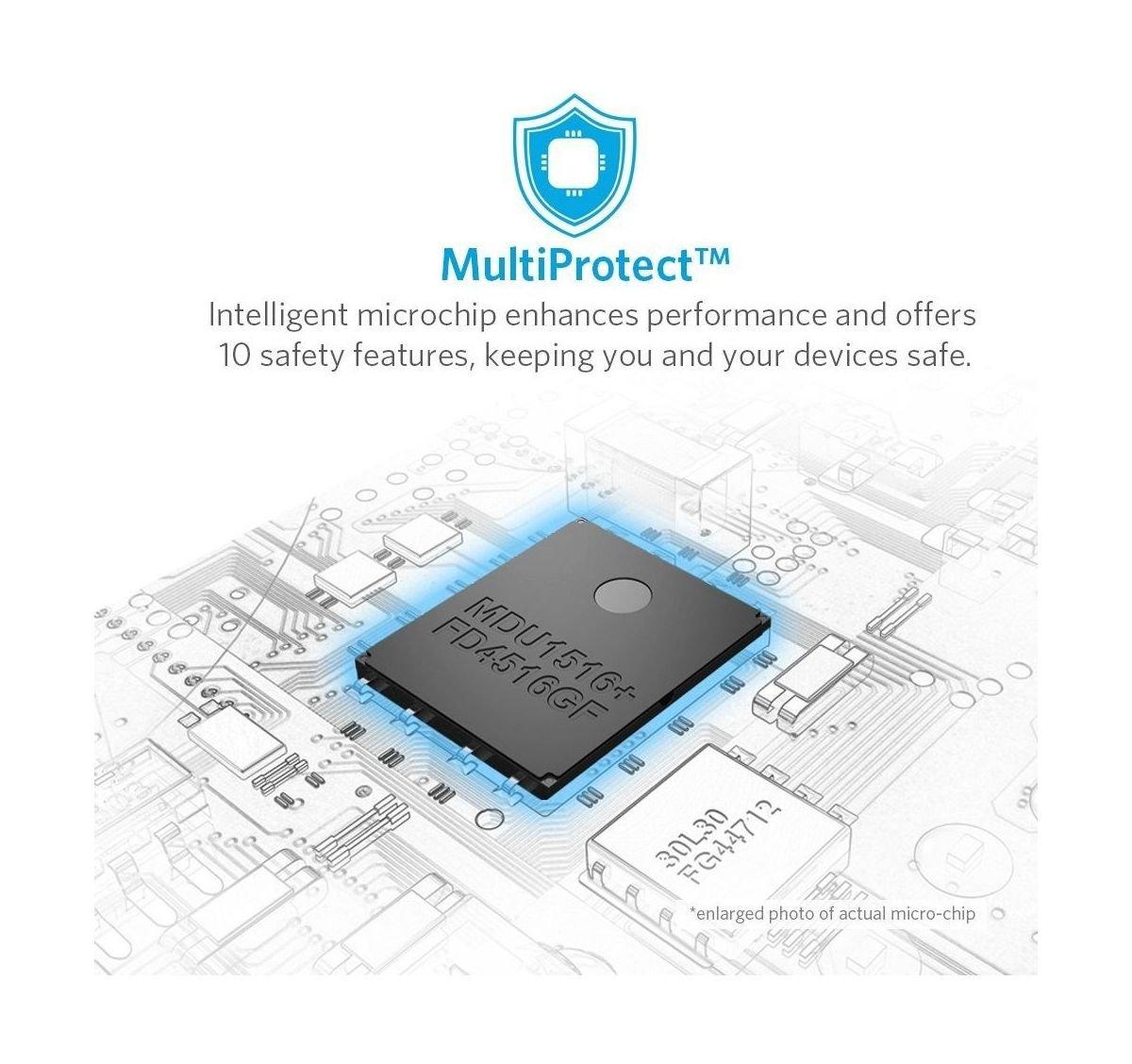 البطارية الخارجية المحمولة باور كور سعة ١٠٤٠٠ ملي أمبير بالساعة من أنكر - أسود