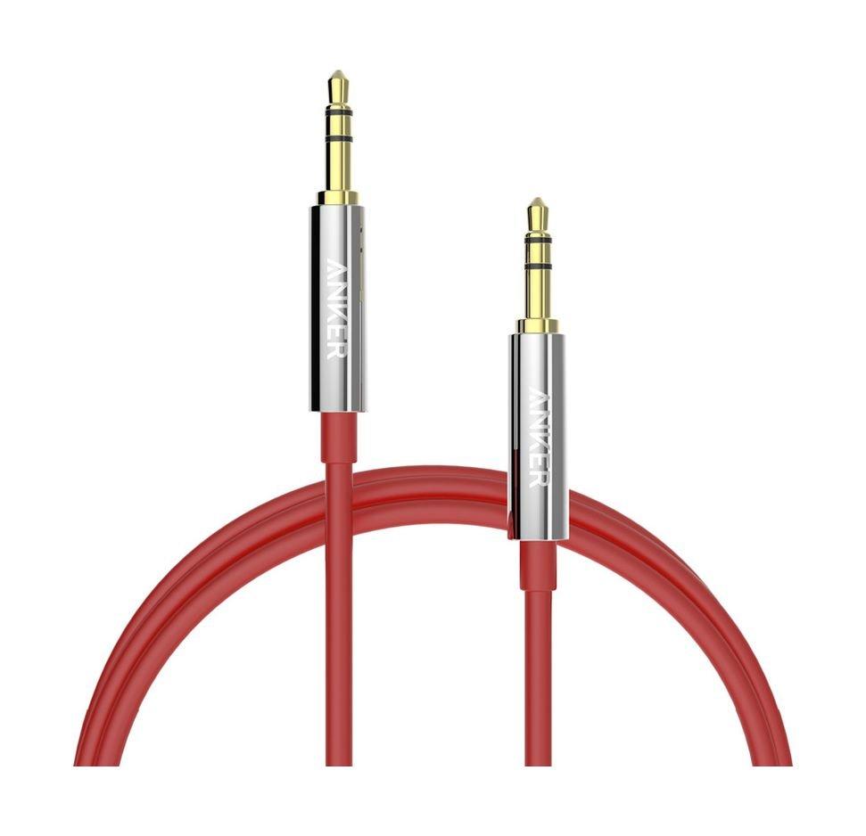 Anker 3.5 mm Auxiliary Audio Cable 1.2 Meter (A7123091) - Red