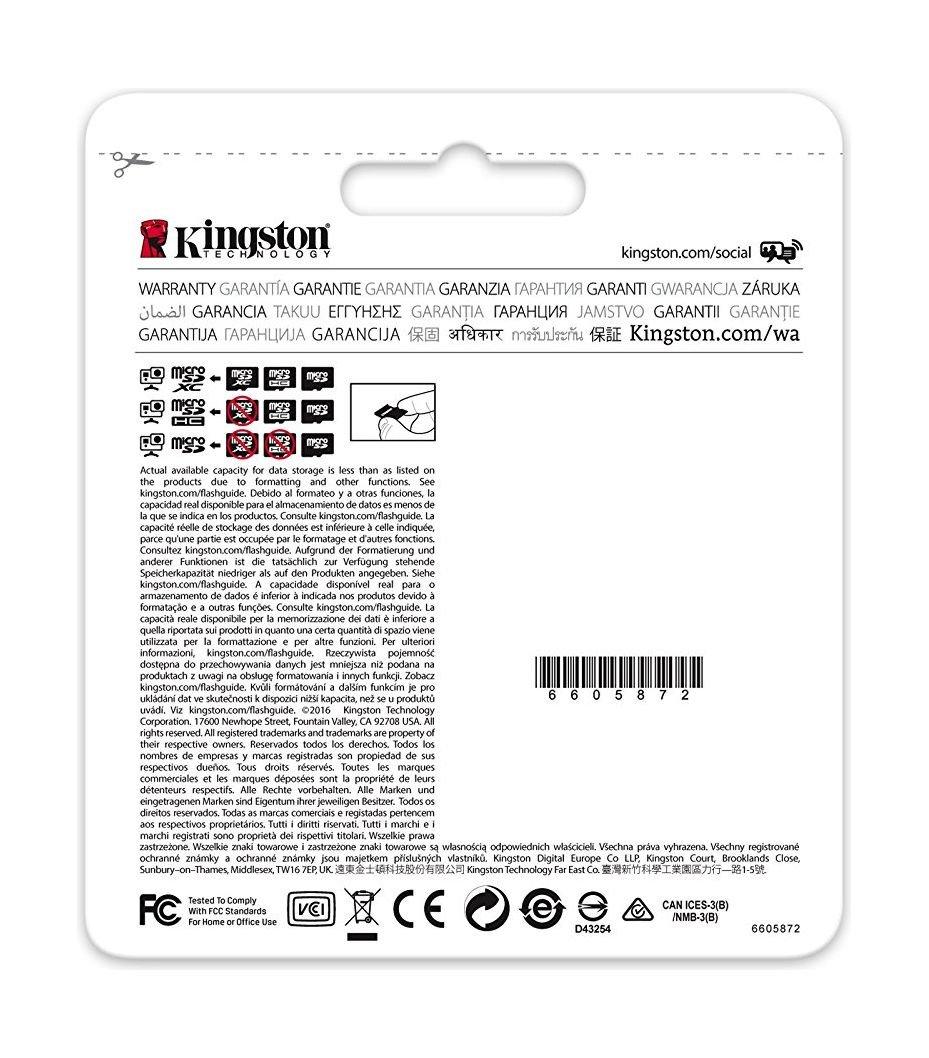 Kingston 32GB Micro SDHC Action Camera UHS-I U3 Memory Card with Adaptor