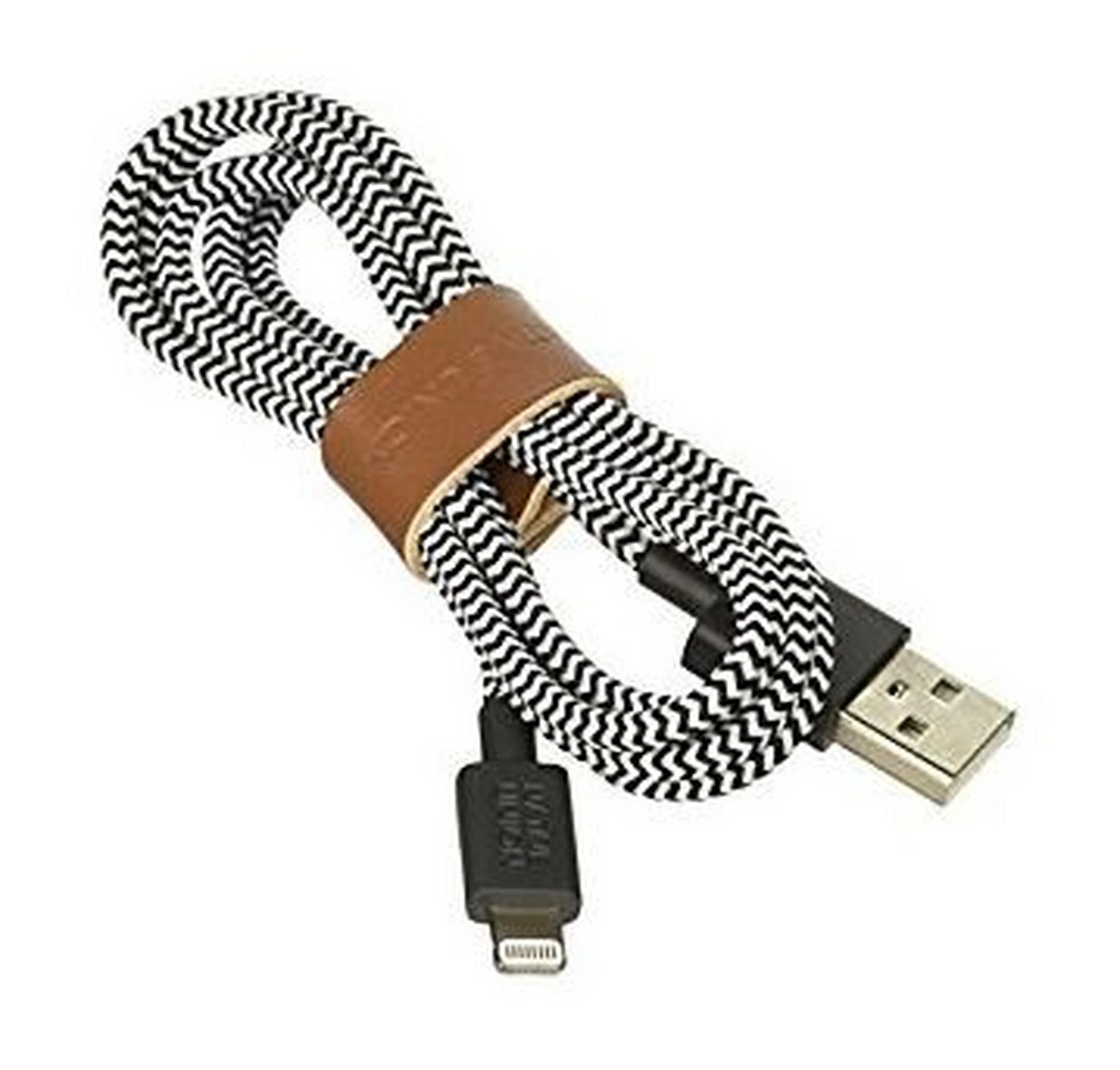 Native Union Belt Lighting To USB Cable – 1.2M – Zebra
