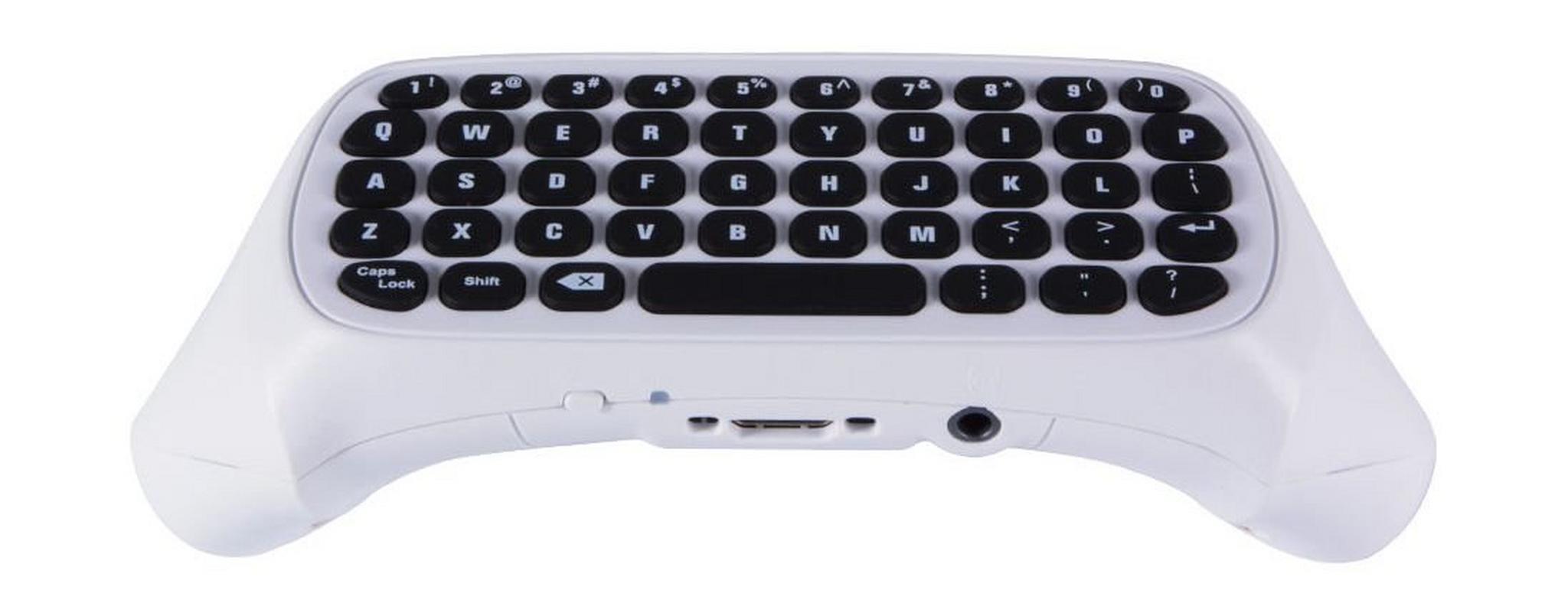 لوحة المفاتيح اللاسلكية الصغيرة المُلحقة بيد التحكم لأكس بوكس ون - أبيض