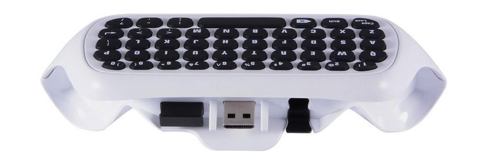 لوحة المفاتيح اللاسلكية الصغيرة المُلحقة بيد التحكم لأكس بوكس ون - أبيض