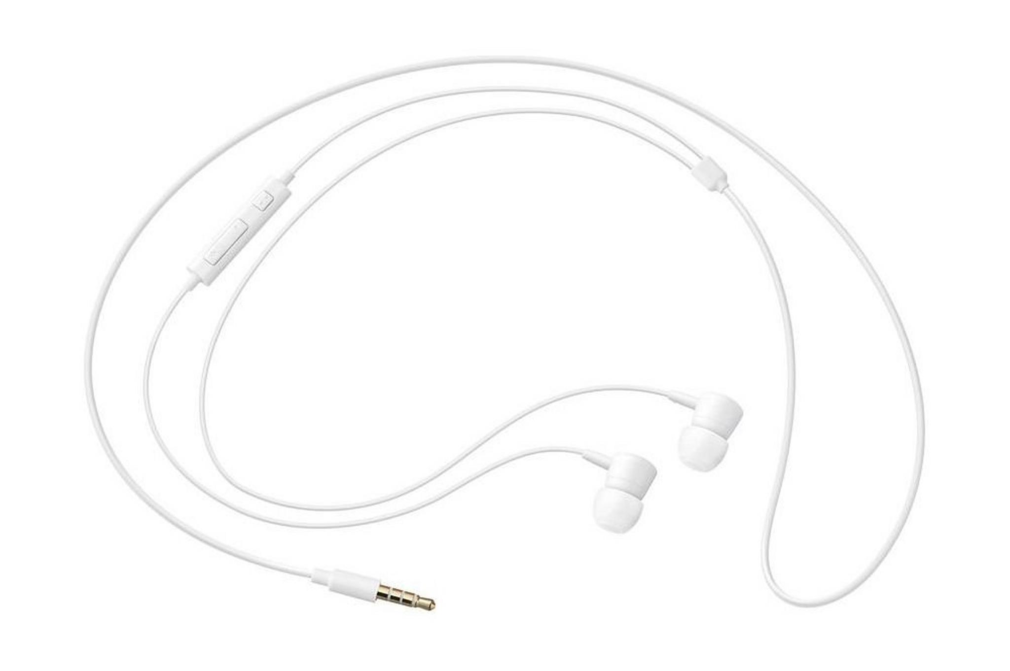 سماعة سامسونج داخل الاذن ستيريو السلكية مع ميكروفون مدمج – أبيض (EHS1303)