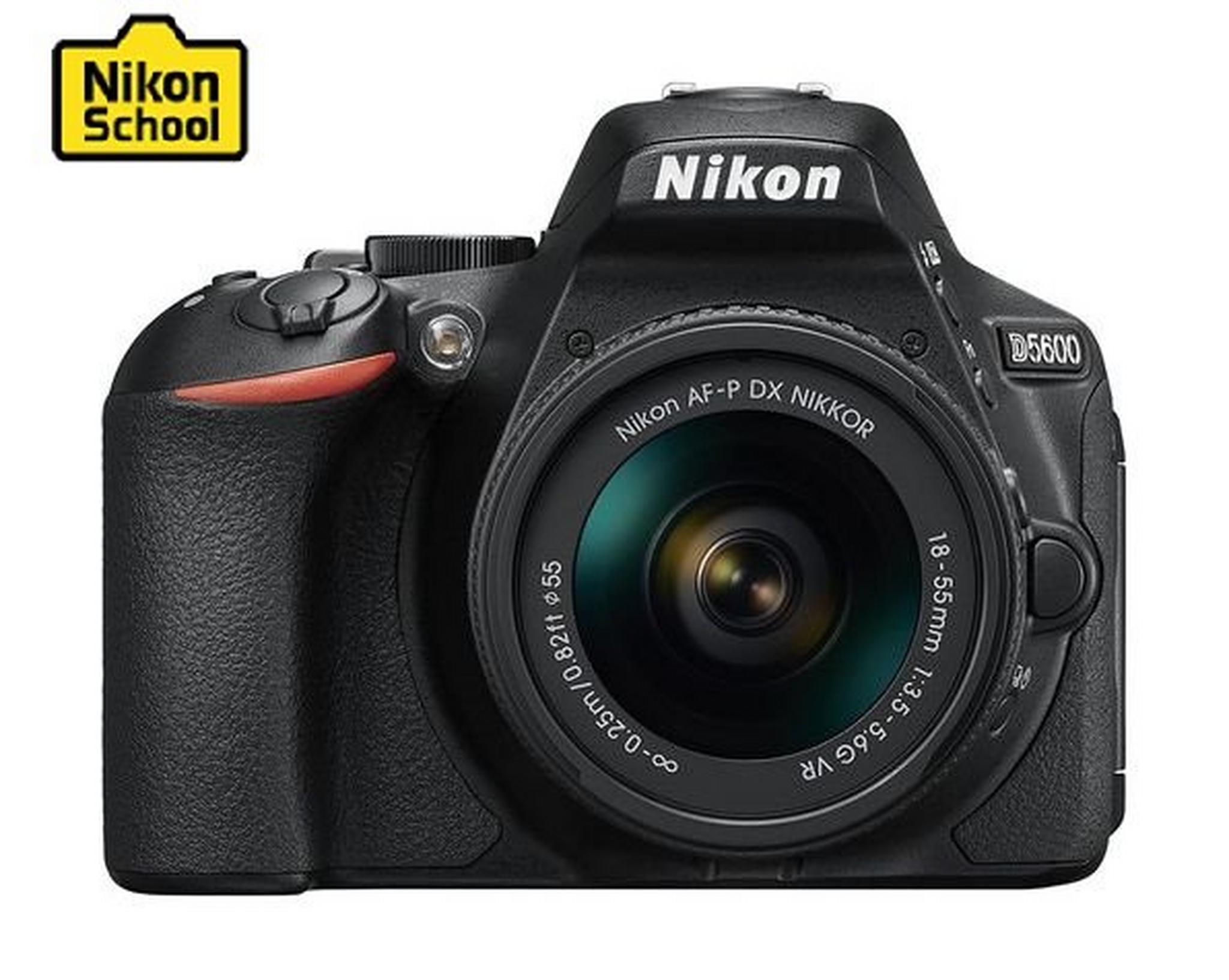Nikon D5600 DSLR Camera 24.2MP Wifi With DX 18-55mm f/3.5-5.6G VR Lens - Black