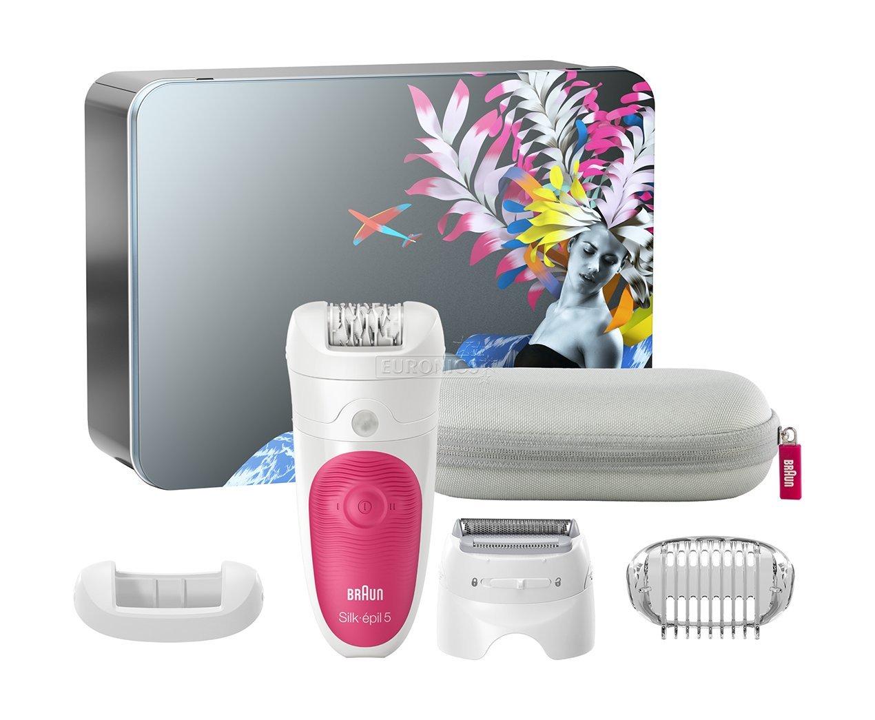 Braun Wet & Dry Silk-épil 5 Epilator (SE5-547) – Pink / White