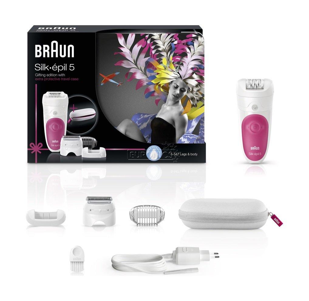 Braun Wet & Dry Silk-épil 5 Epilator (SE5-547) – Pink / White