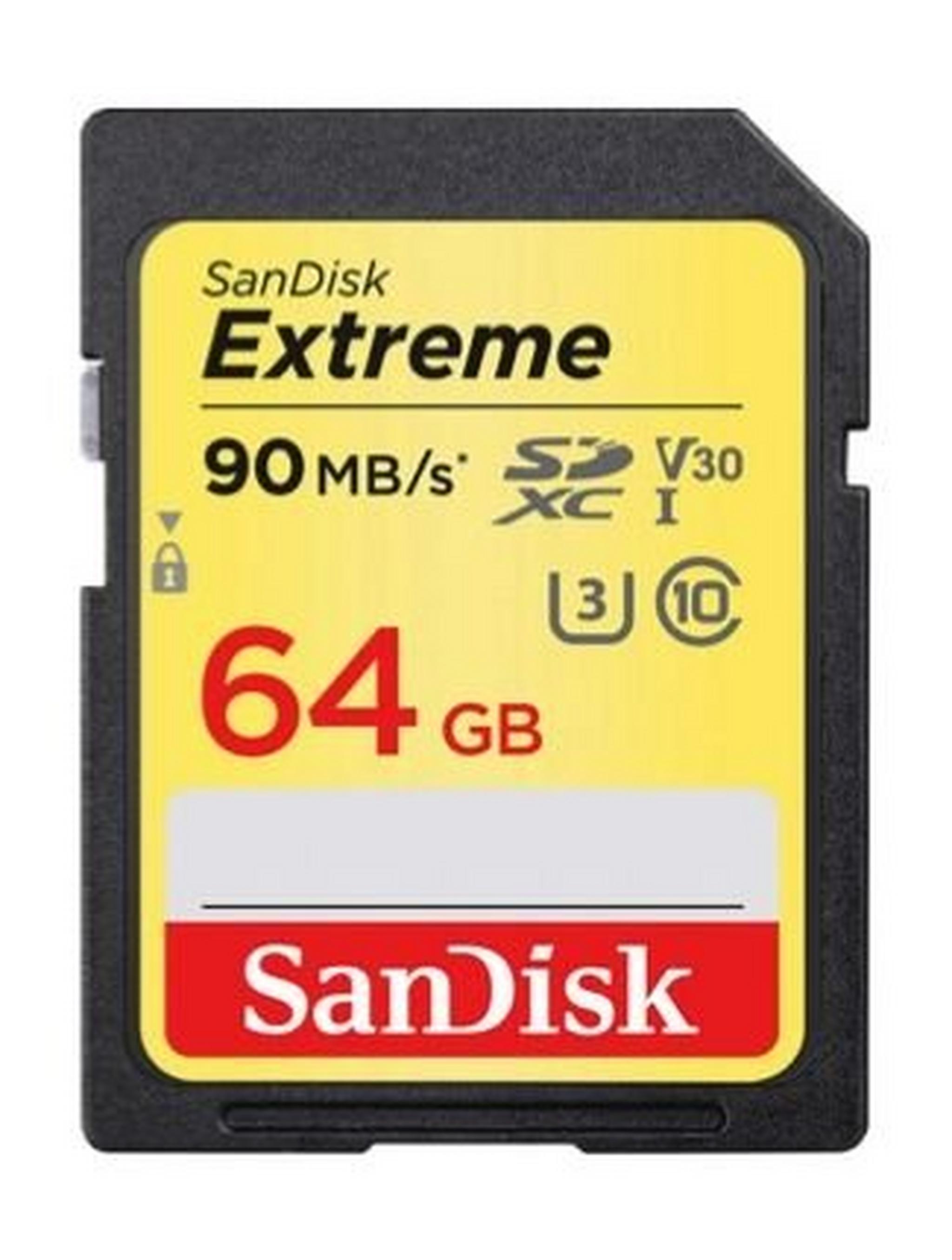 Sandisk 64GB UHS-I V30 SDXC 90MB/S Extreme Memory Card