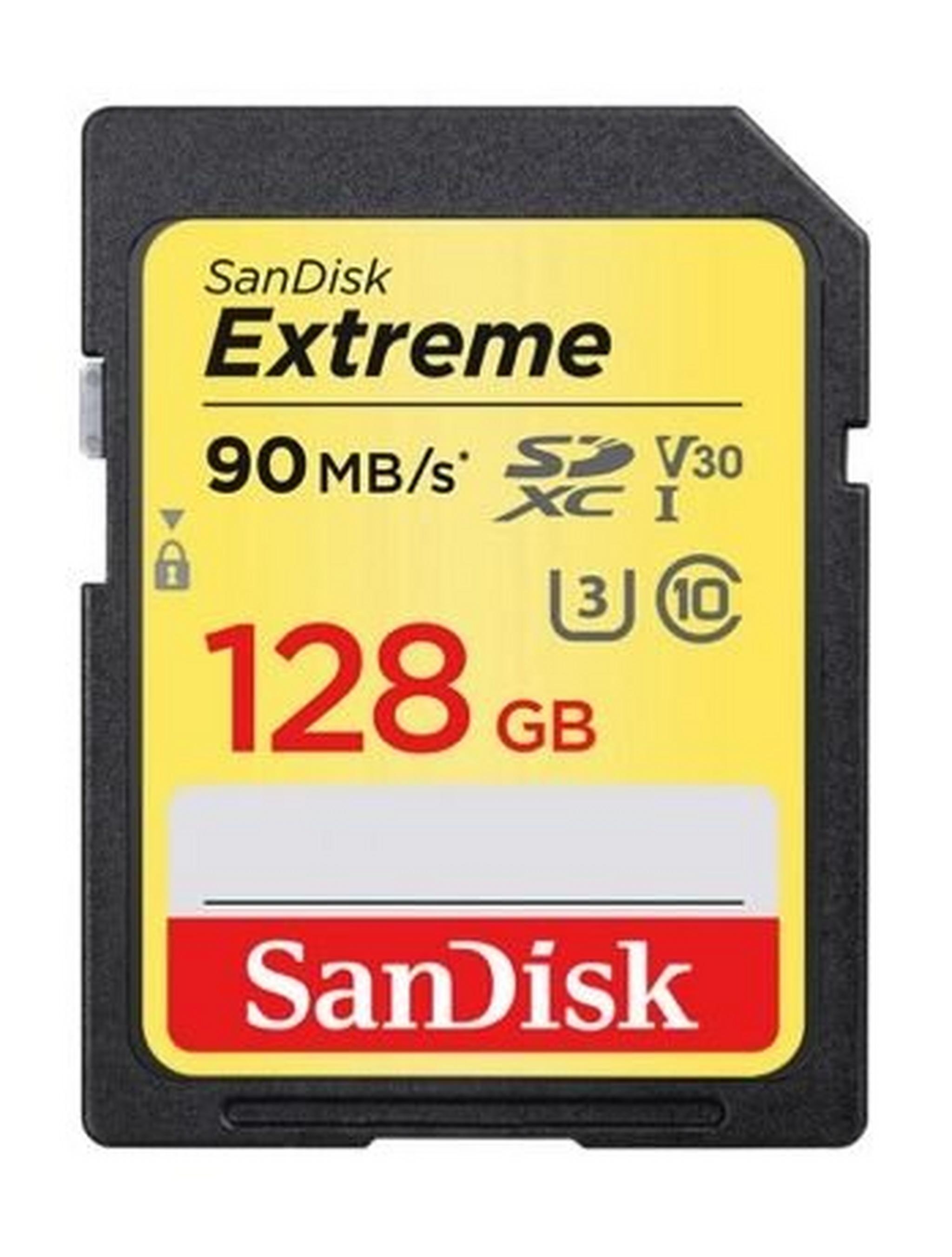 Sandisk 128GB UHS-I V30 SDXC 90MB/S Extreme Memory Card