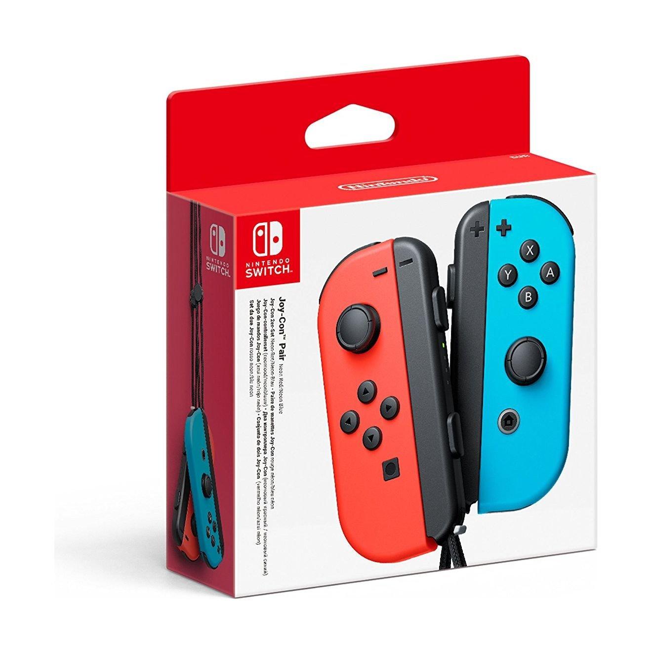Nintendo Switch Joy-Con Controller Pair, HAC-A-JAEAA-USZ - Neon Red/Neon Blue