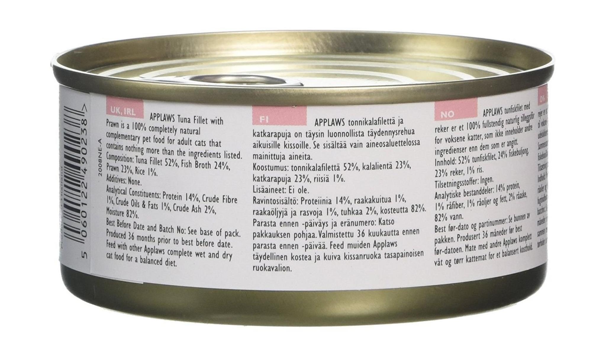 Applaws Cat Food Tin Tuna And Prawn Formula 70g