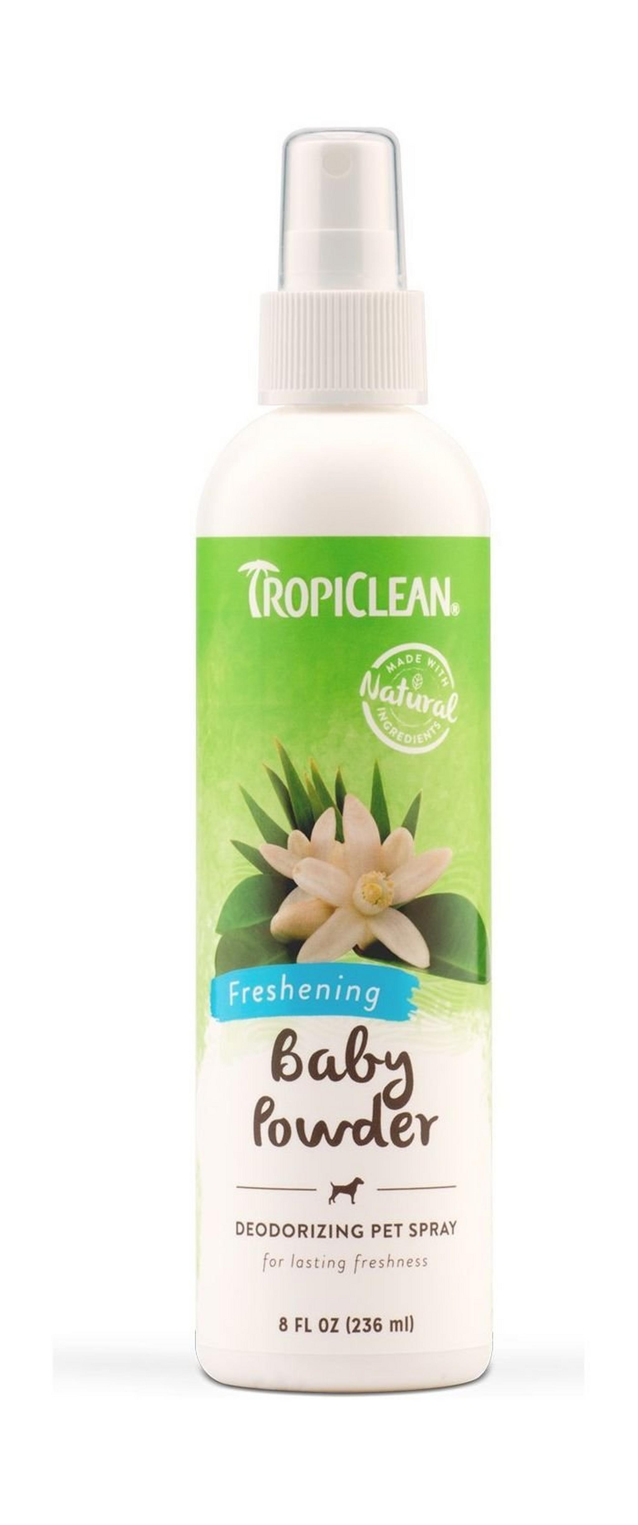 TropiClean Natural Baby Powder Pet Cologne 237ml