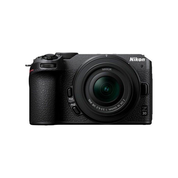 Buy Nikon z30 4k mirrorless digital camera kit, with16-50mm lens - black in Kuwait