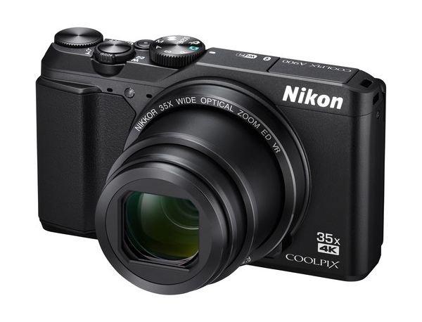 كاميرا نيكون كولبيكس إيه ٩٠٠ الرقمية بقوة ٢٠ ميجابكسل ودقة ٤ كي - أسود