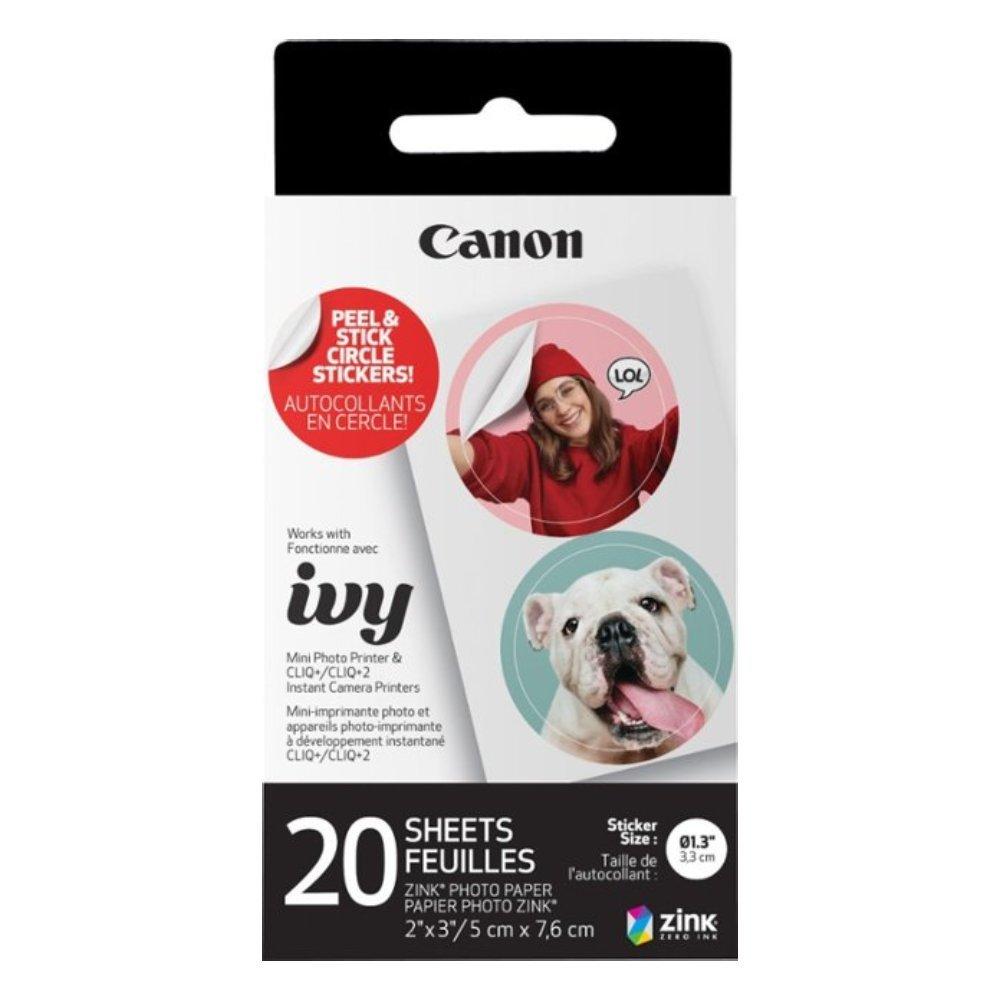 Buy Canon zink™ 1. 3” pre-cut circle sticker pack, 20 sheets in Kuwait