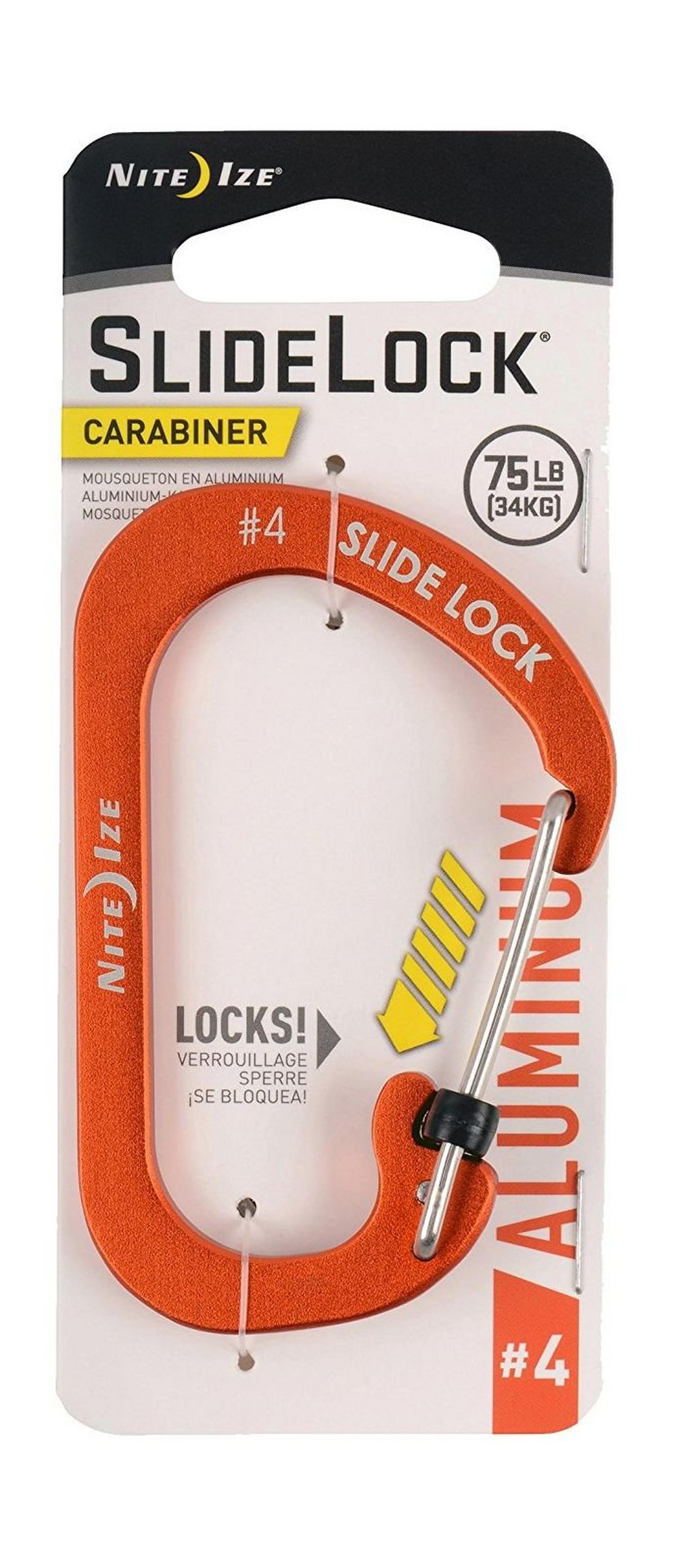 Nite Ize Carabiner Aluminum SlideLock (CSLA4-19-R6) - Orange