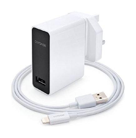 سعر Capdase USB Power Adapter with Lightning Cable (TKCB-A402) - White ...