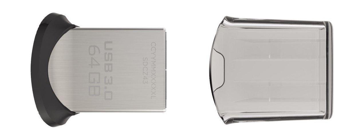 سانديسك فلاش درايف ألترا فيت - يو إس بي ٣,٠ - ٦٤ جيجابايت (CZ43064GGAM46)