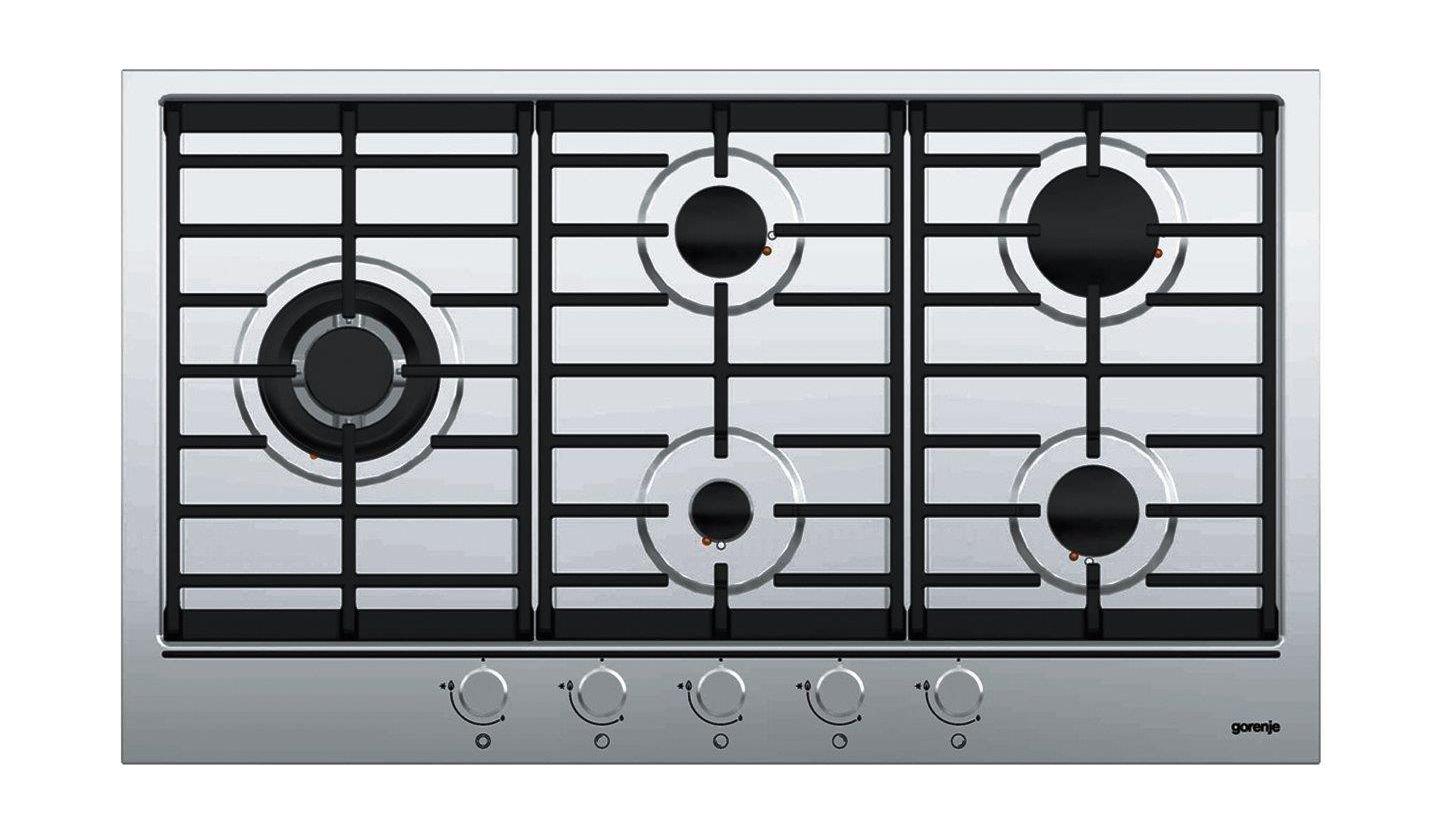Gorenje 90cm 5 Burners BuiltIn Gas Hob (GW961UX) Silver Price in