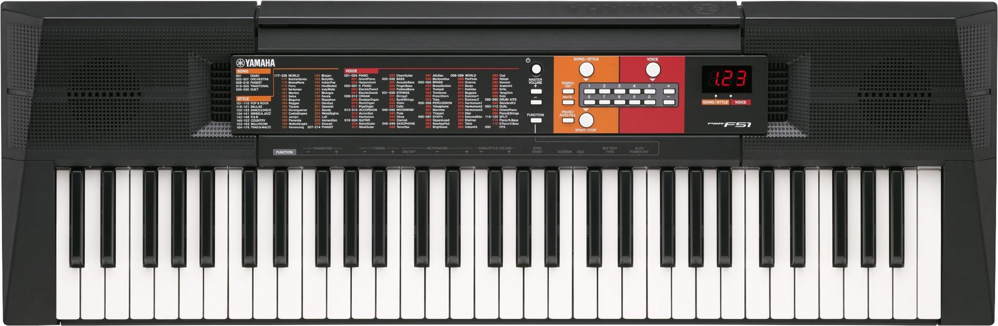 Yamaha 61 Keys Portable Digital Keyboard (PSR F51)
