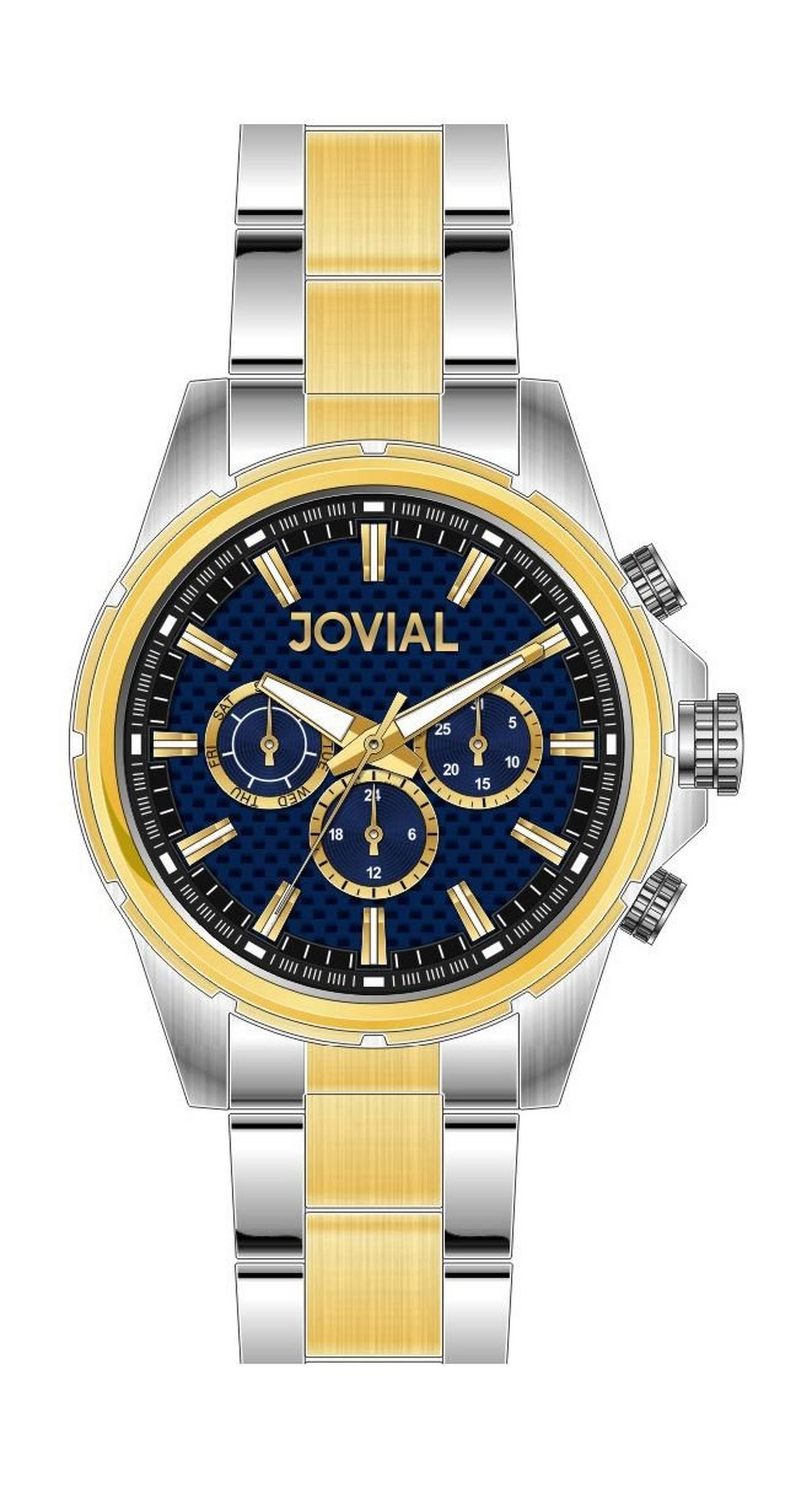 Jovial GT2001-04 Casual Chronograph Gents Watch - Metal Strap - Silver