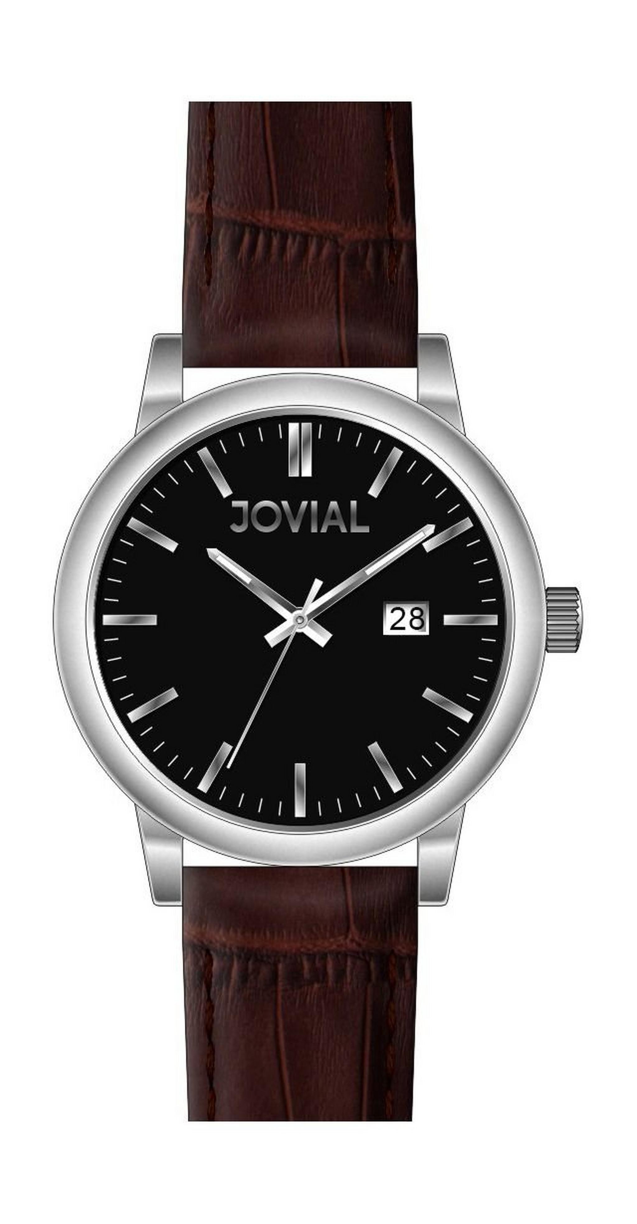Jovial GS2009-33 Casual Analog Gents Watch – Leather Strap - Brown