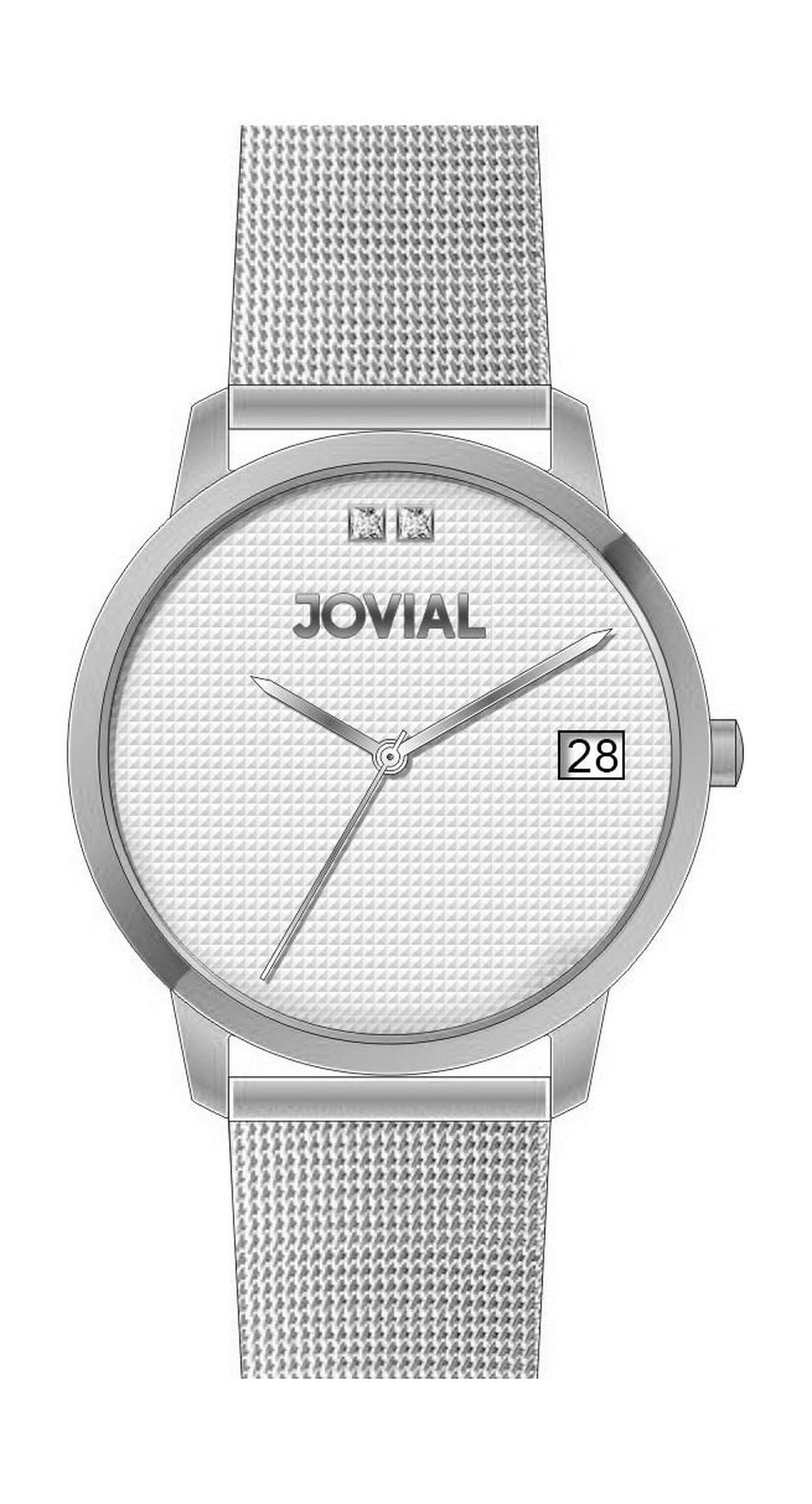 Jovial GS2011-01 Casual Analog Gents Watch - Metal Strap - Silver