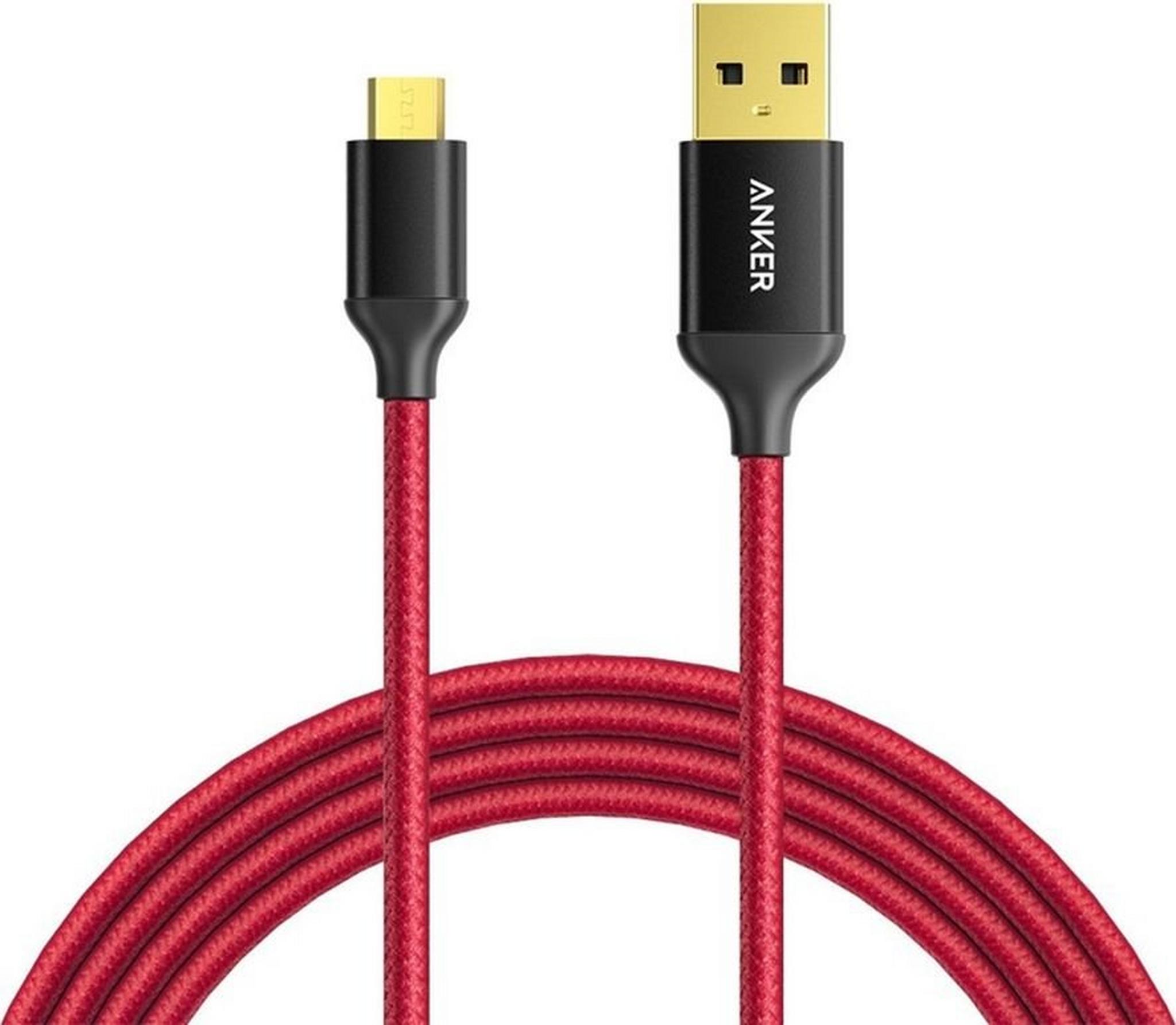 Anker PowerLine Micro USB Nylon Braided Cable 1.8M - Red