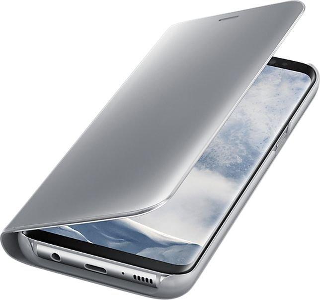 Samsung Clear View Standing Case For Galaxy S8 Silver Price in Kuwait